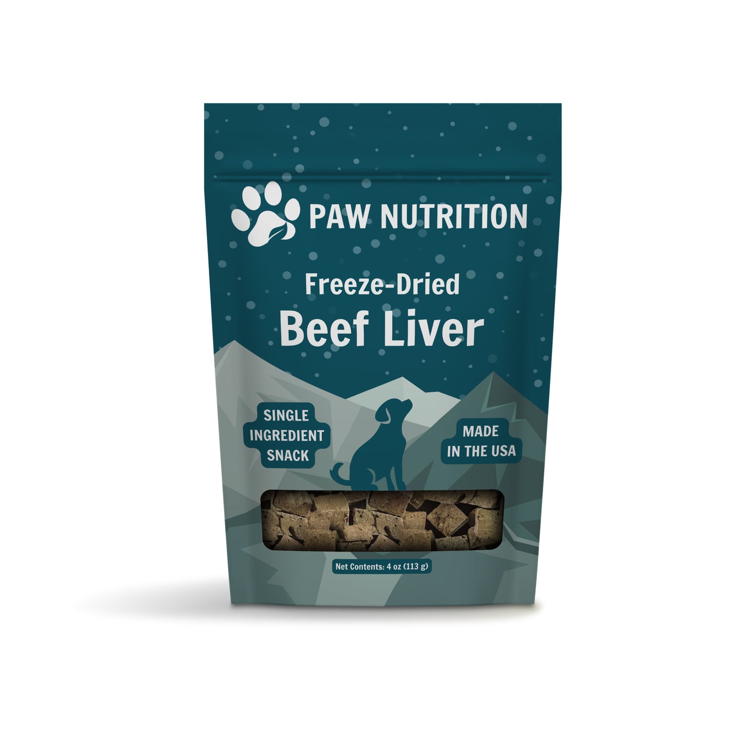 Paw Nutrition freeze-dried beef liver. Healthy treats, Training treats, and Kibble Toppers for dogs 